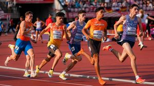 Ceballos y Barcala, durante la carrera