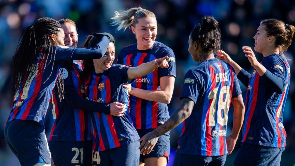 El Barça celebrando un gol