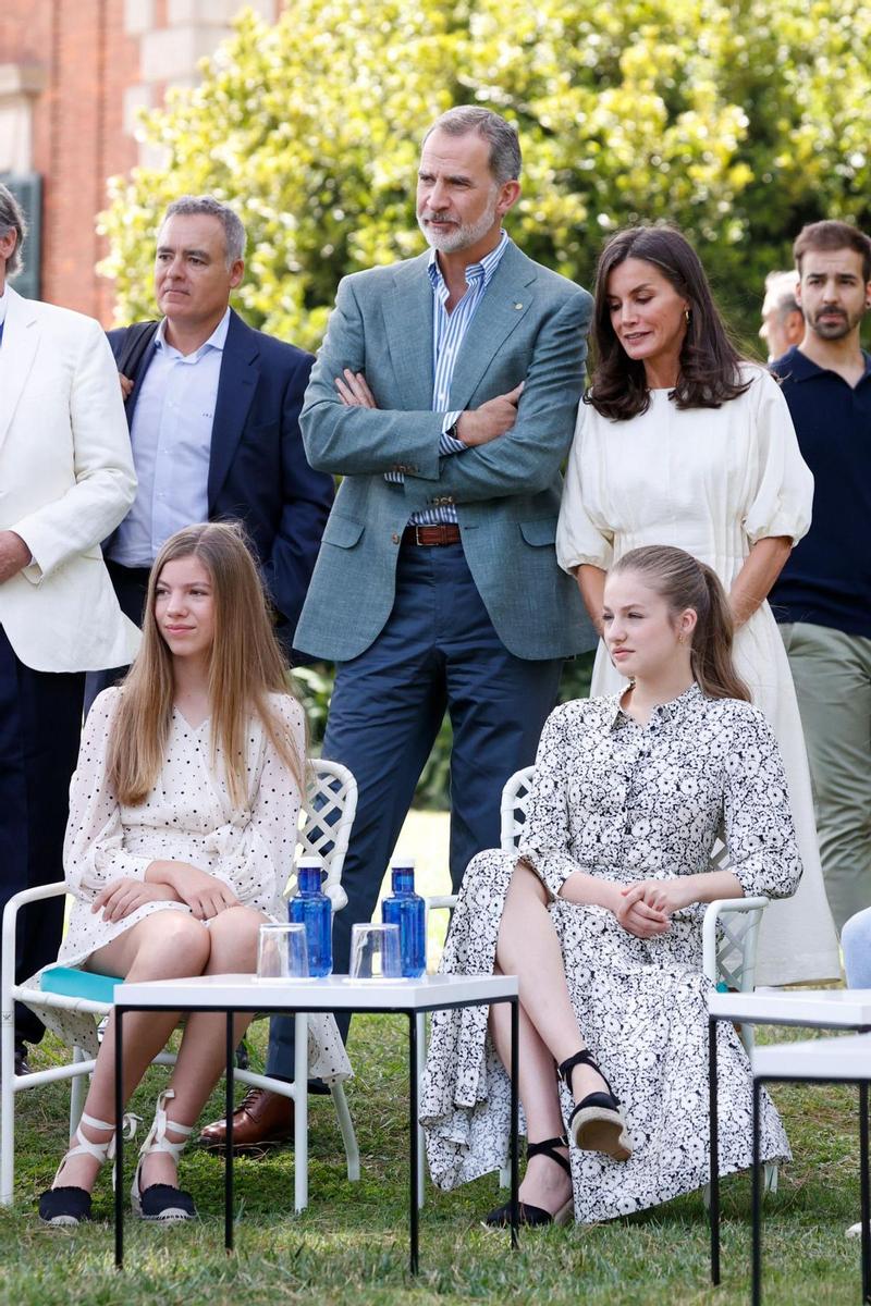 La Familia Real en Barcelona antes de los Premios Princesa de Girona