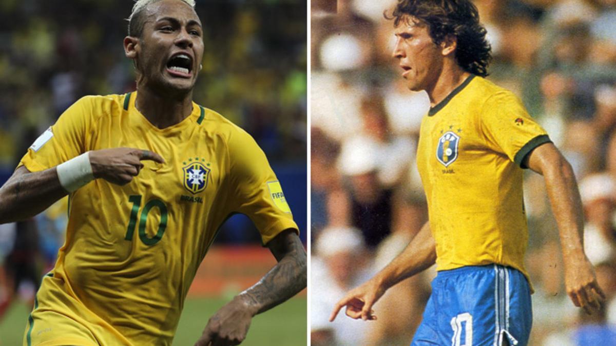 Neymar y Zico, carreras paralelas con la selección de Brasil