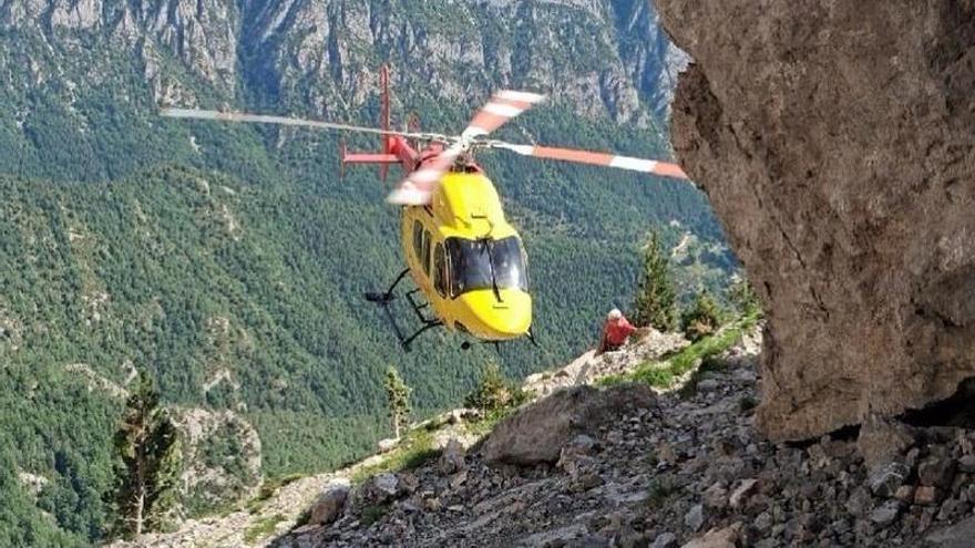 Rescaten un escalador ferit per la caiguda d'una pedra al Pedraforca