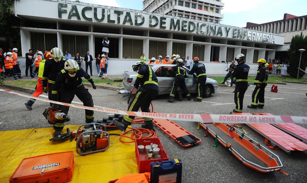 Simulacro de atentado terrorista en la Facultad de Medicina