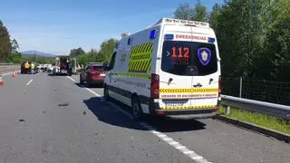 Cerrada la autovía tras chocar un Audi y un 600