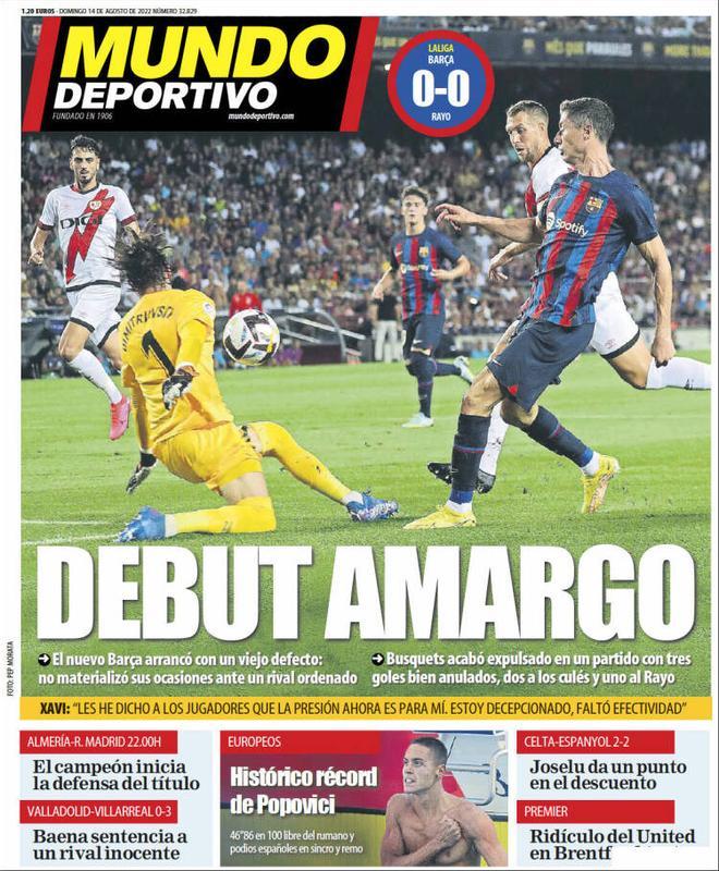 Las portadas de la prensa deportiva de hoy, domingo 14 de agosto