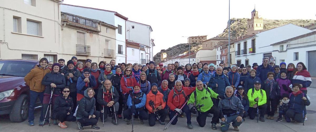 Marcha senderista por Aguilón en 2025.