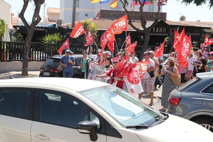 Protesta del sector de la hostelería en La Manga