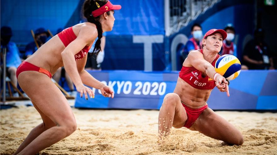 Fernández y Baquerizo dicen adiós en octavos al voley playa de Tokio