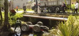 Las inundaciones por el río Louro en Valga pasan a ser ya historia