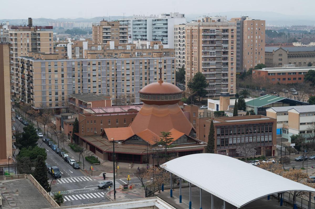Construcciones en el barrio de la Romareda.