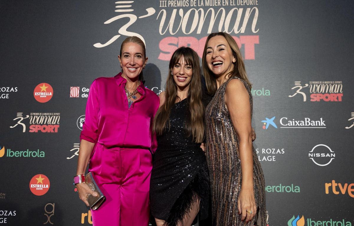 Elsa Anka, Almudena Cid y Carmen Barceló en los Premios Woman Sport 2023