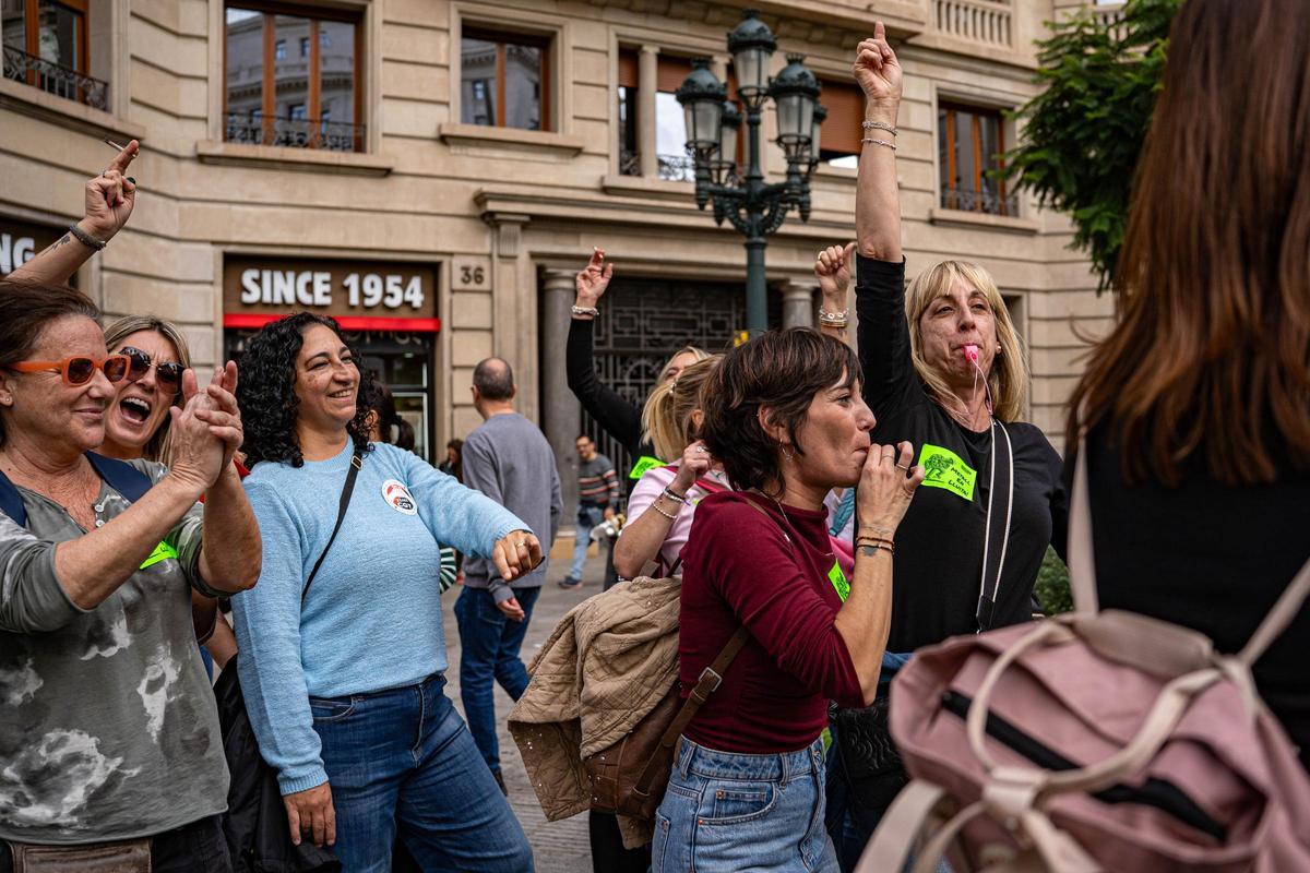 Los trabajadores del metal llevan su protesta al centro de Barcelona