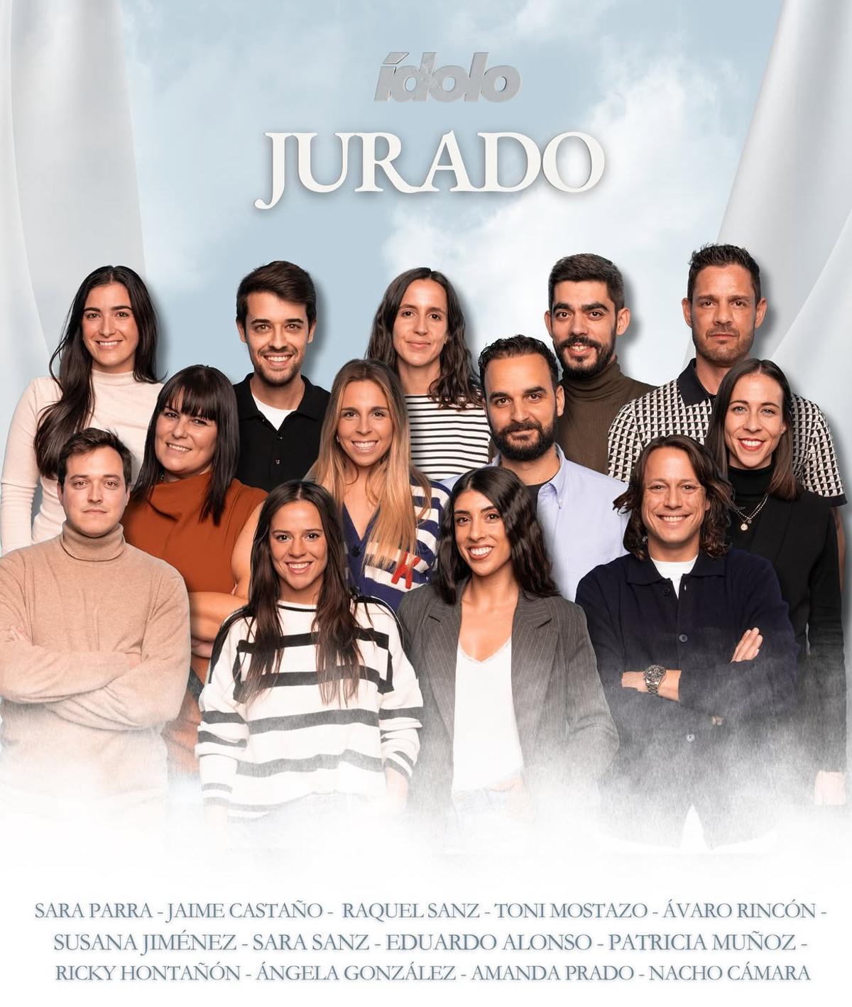 Personas que forman el jurado de la cuarta edición de los Premios Ídolo.