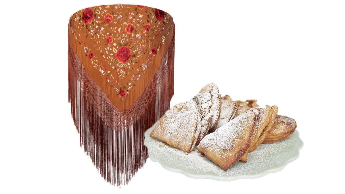 Su forma triangular recuerda al tradicional Mantón de Manila