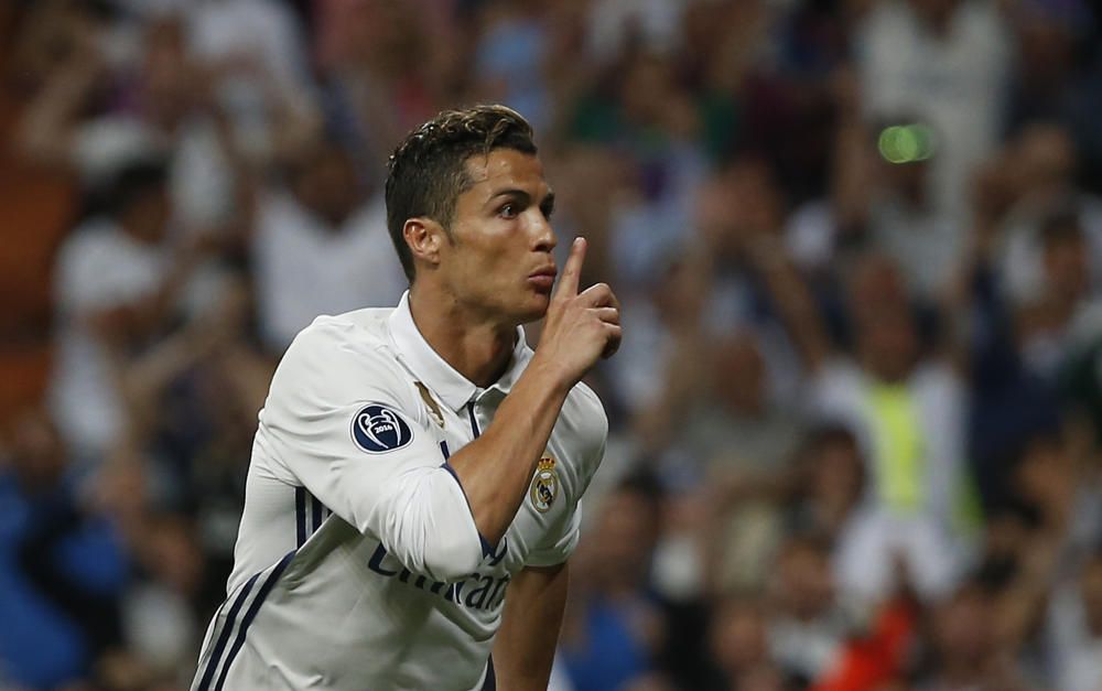 Real Madrid's Cristiano Ronaldo celebrates ...