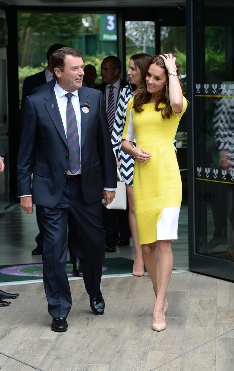 Kate Middleton en Wimbledon con un vestido fetiche amarillo