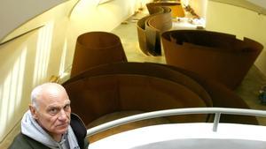 El artista Richard Serra en el Museo Guggenhein de Bilbao