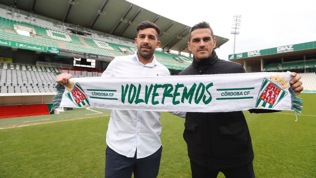 Juanito y Alberto Jiménez, en El Arcángel, hoy.