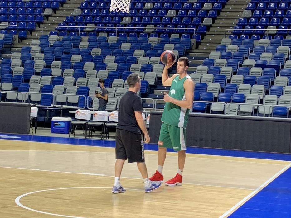 Primer entrenamiento de Rubén Guerrero con el Unicaja