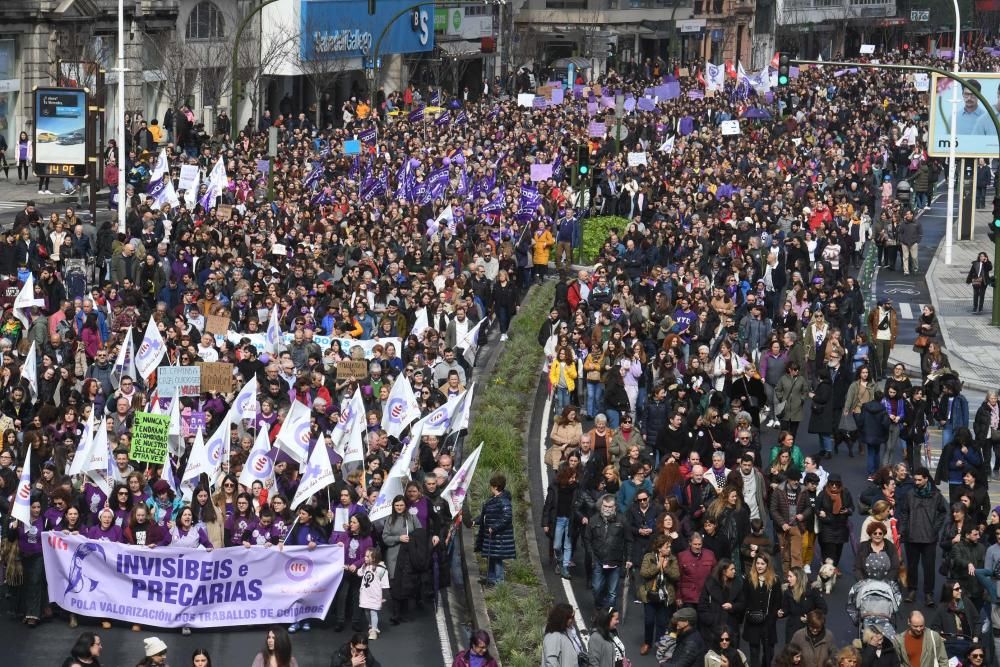 13.000 personas en el 8-M de A Coruña