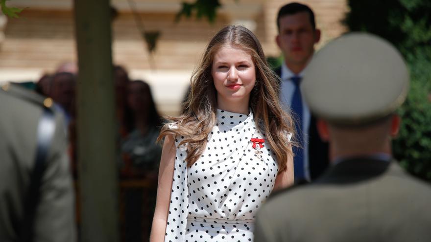 La princesa Leonor se estrena en la Academia Militar de Zaragoza