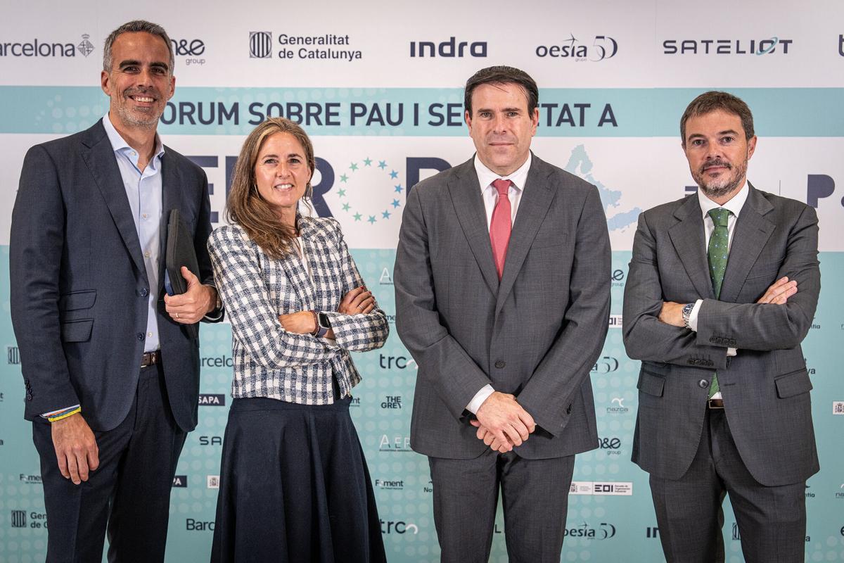 Víctor Solé Feliu, director comercial en TRC; Paloma de la Vega, CCO y directora de Comunicación y Marketing Estratégico en la tecnológica española TRC; Pedro Pablo Pérez, ex-CEO de ElevenPaths; Diego Presa, director general de TRC.