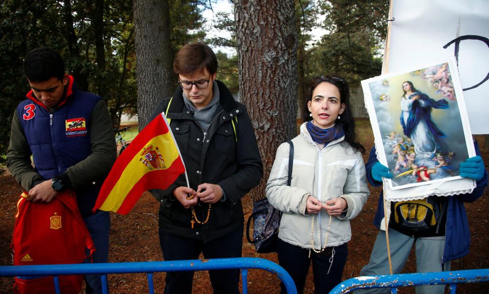 Protestas contra la exhumación de Franco