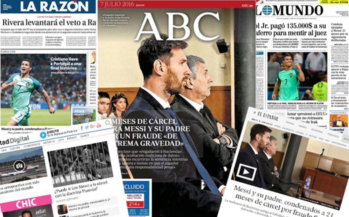La prensa española carga contra Leo Messi