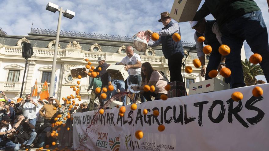 Los agricultores se plantan ante el Consell: convocan una manifestación el día 21