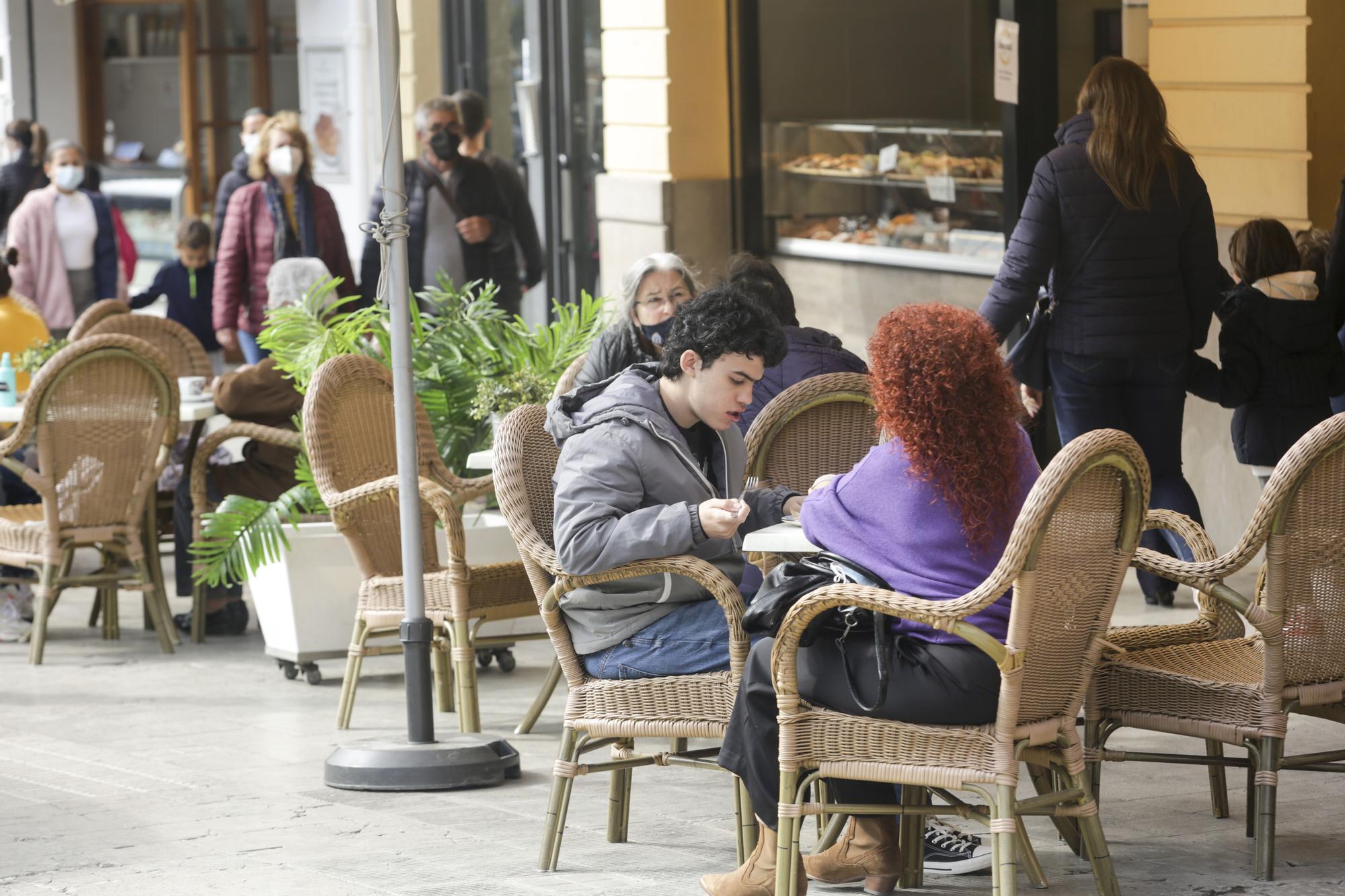 Terrazas de València en el primer fin de semana sin cierre perimetral