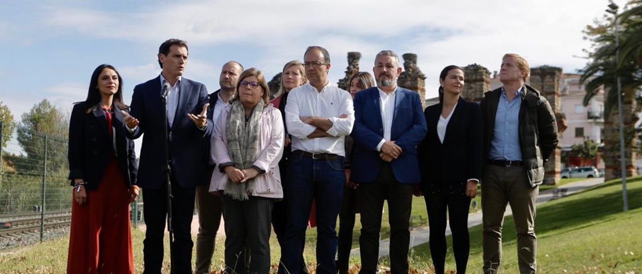 En la imagen, entre otros, Albert Rivera, Cayetano Polo e Ignacio Gragera. Ninguno está ya en Cs.