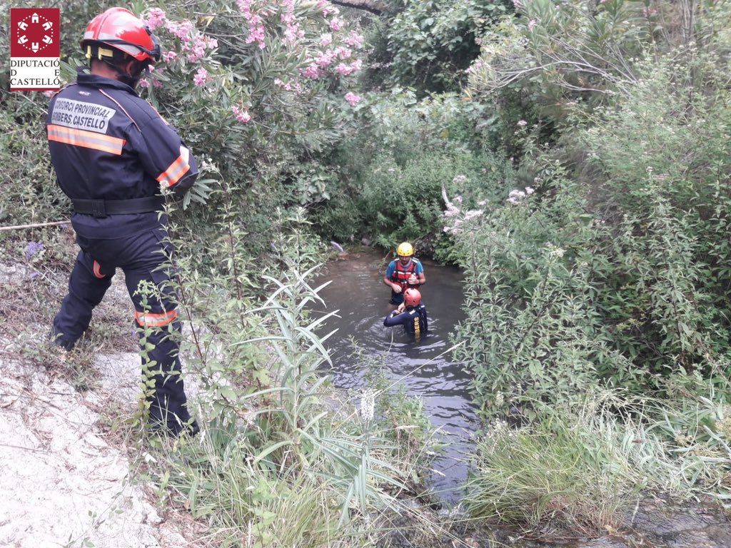 Rescate de un senderista atrapado en una poza en Alcudia de Veo