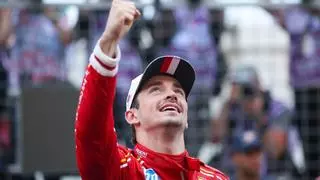 La emotiva celebración de Leclerc, recordando a su padre y a Jules Bianchi
