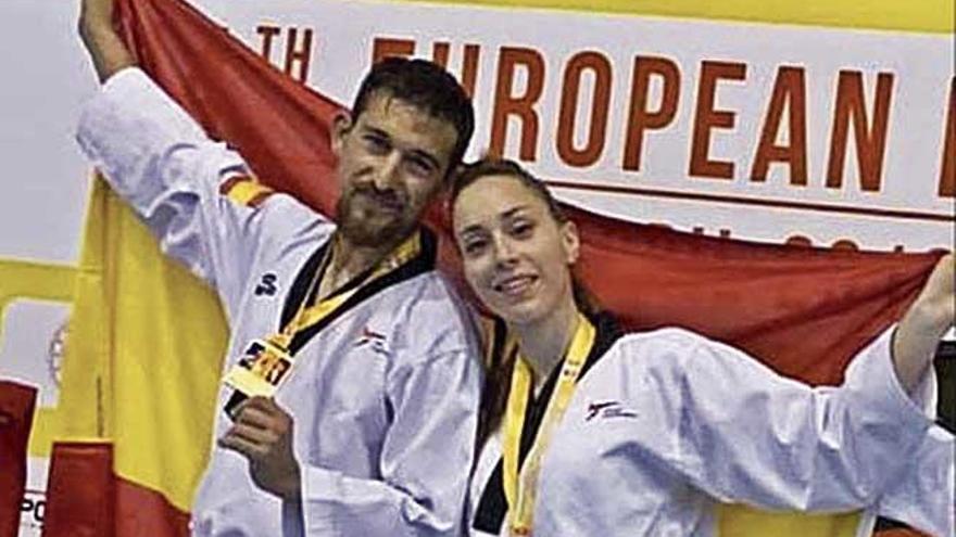 Andreu Durán y Patricia Camino, con su oro en Parejas.