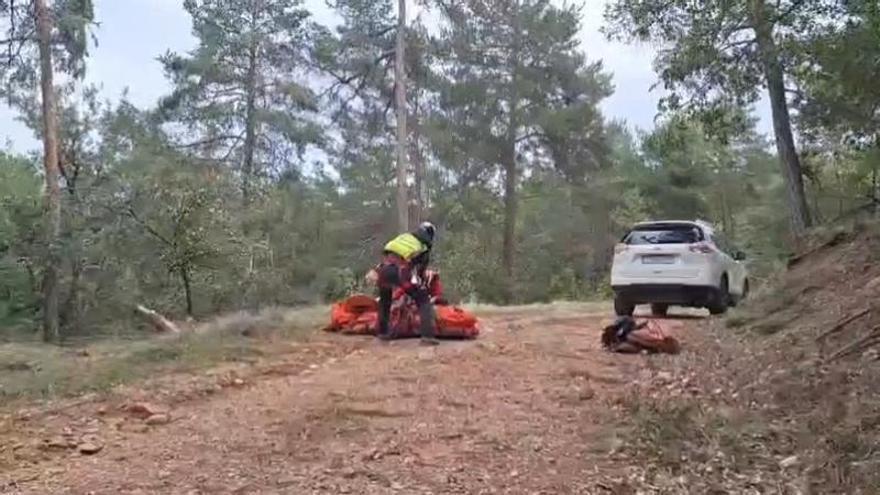 Rescate del senderista en en la zona de Viacamp y Litera