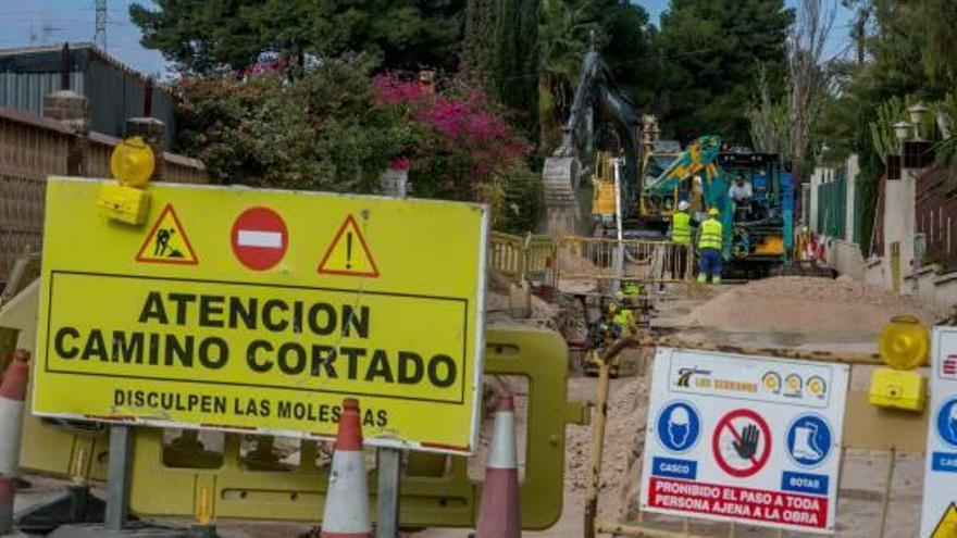 Las obras que ya se están desarrollando en el camino de Peña de las Águilas.