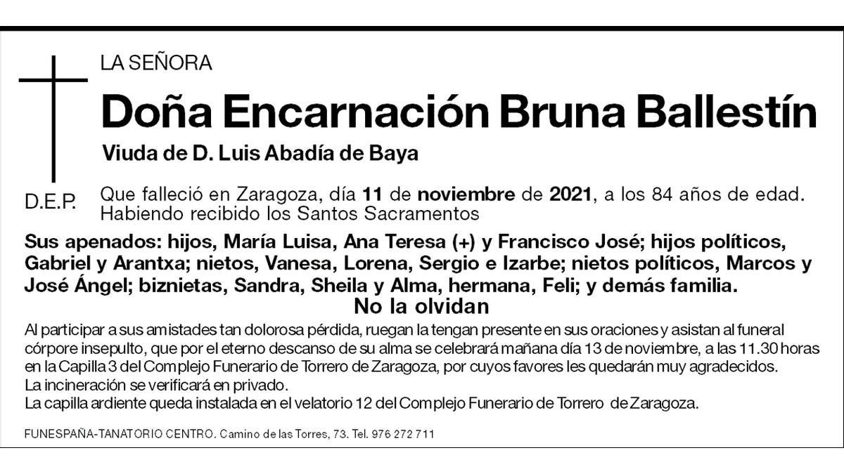 Doña Encarnación Bruna Ballestín