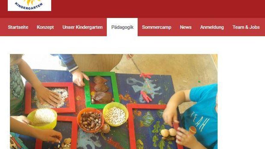 Screenshot von der Website des Awo-Kindergartens in Santa Maria.