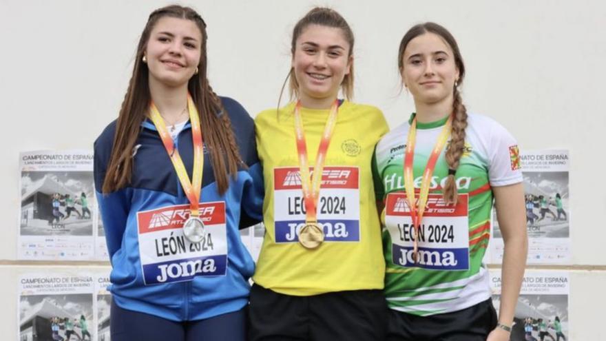 La canguesa Lara Iglesias, oro nacional sub 18 en jabalina