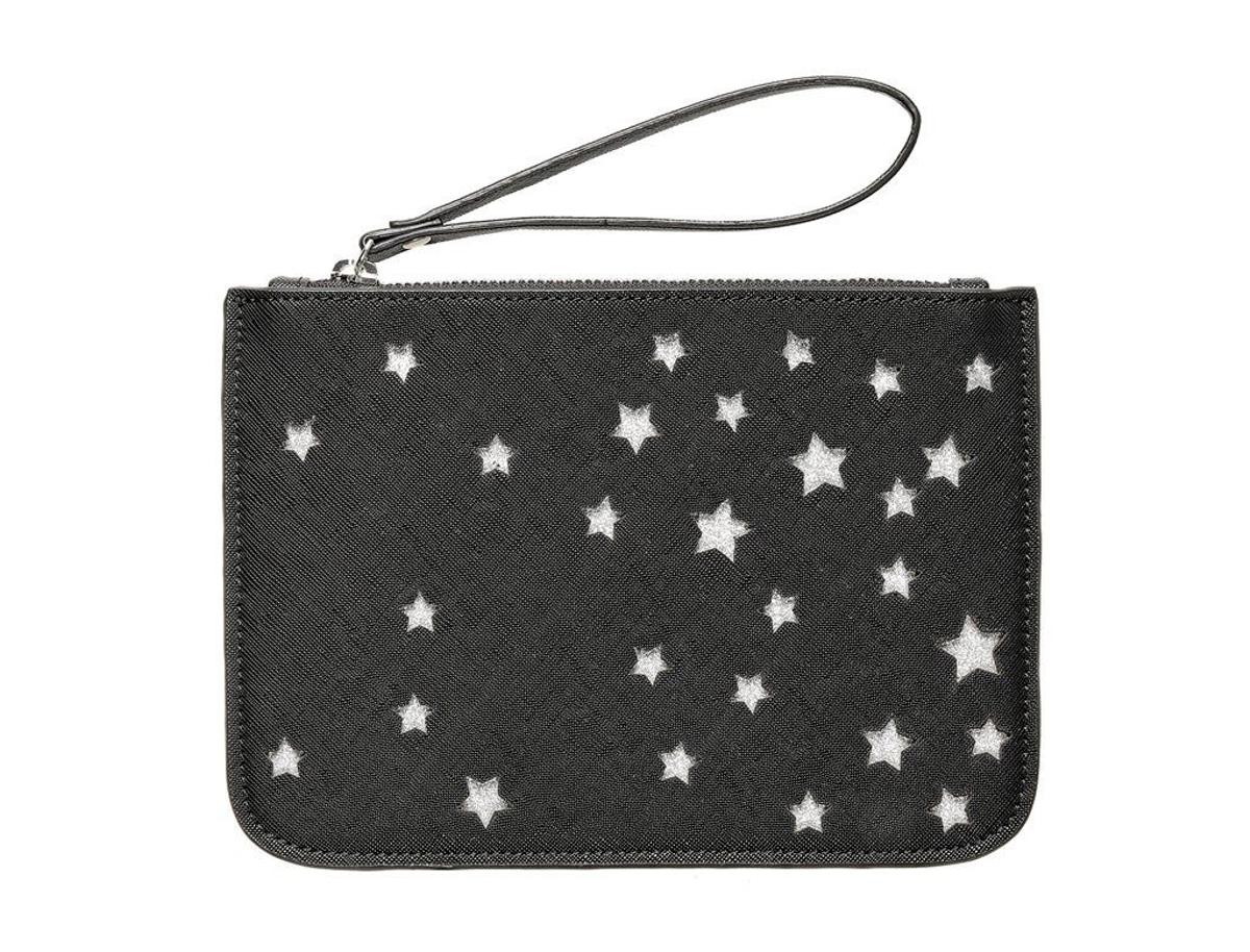 Bolso de mano en negro con estrellas