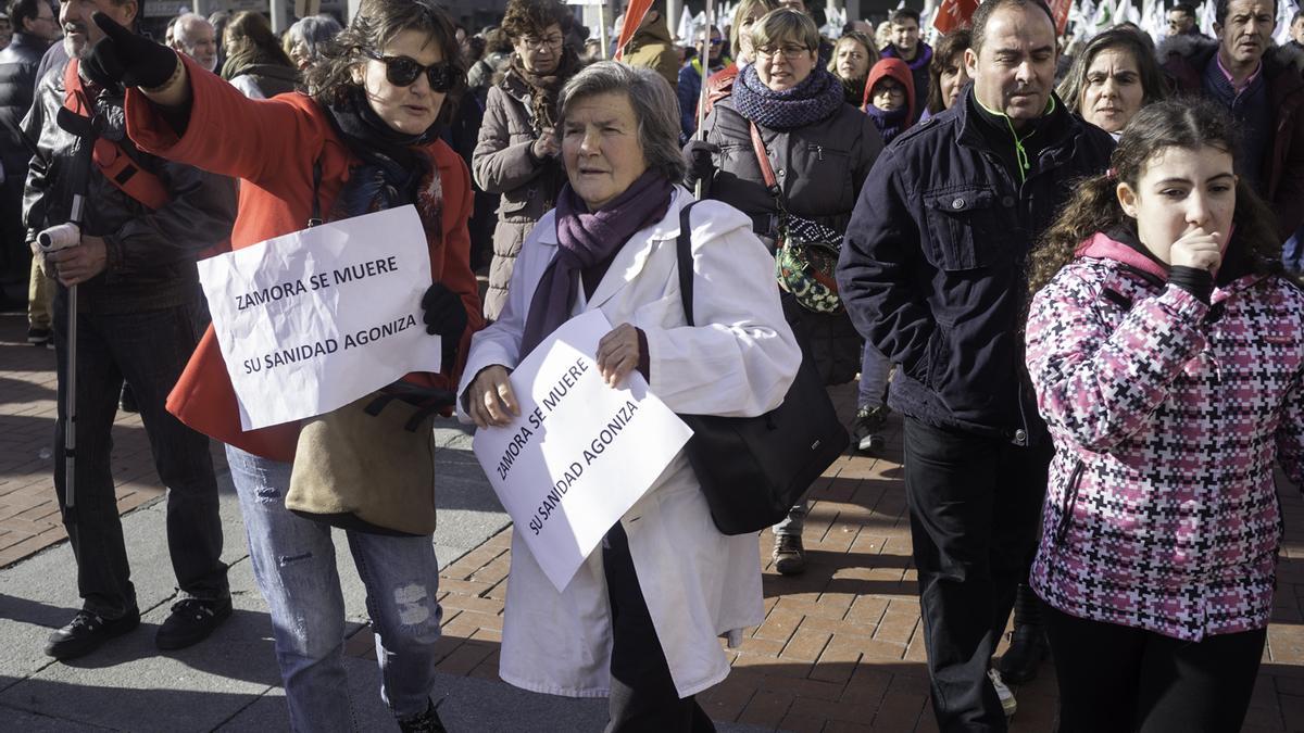 Una protesta sanitaria en la provincia de Zamora