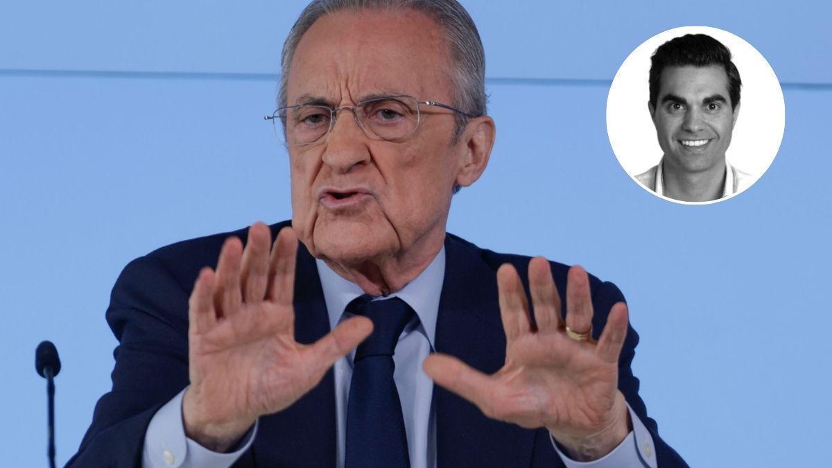 Florentino Pérez, durante su rueda de prensa
