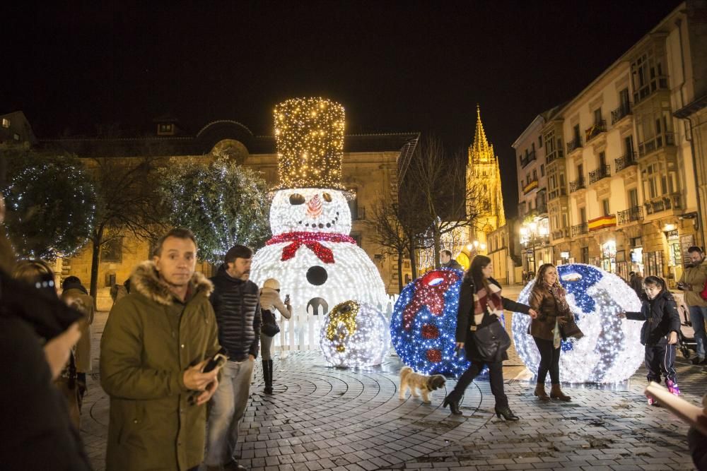 Luces navideñas en Oviedo