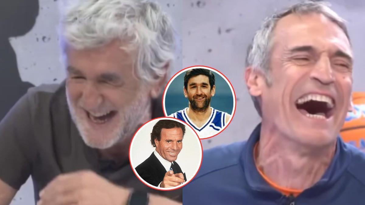 Juanma Iturriaga y Toñín Llorente reaccionando a la historia de 'amor' del primero.