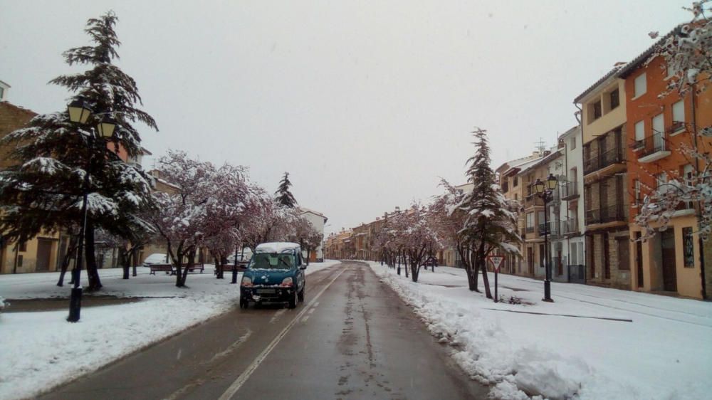 La nieve cubre Vilafranca.