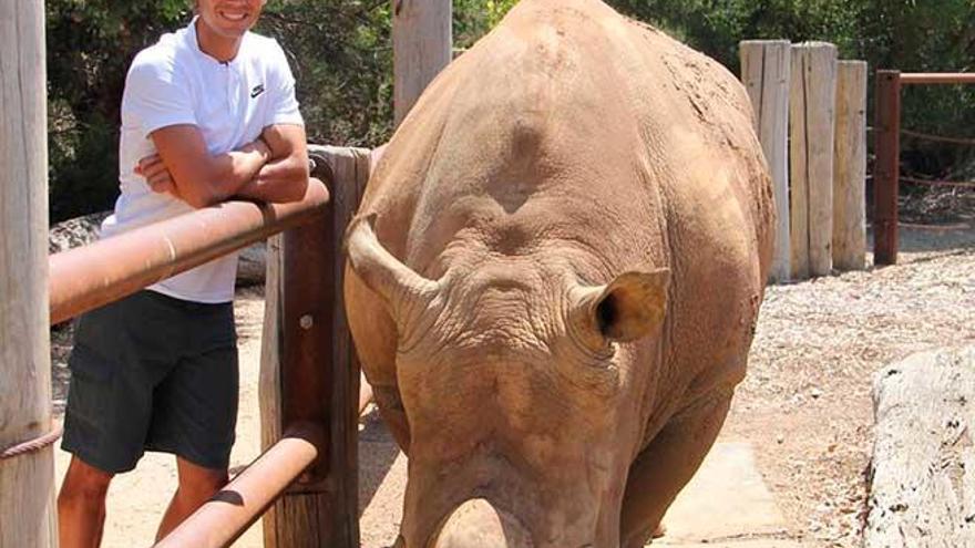 Rafel Nadal, que ayer no entrenó en Melbourne, visitó el zoo.