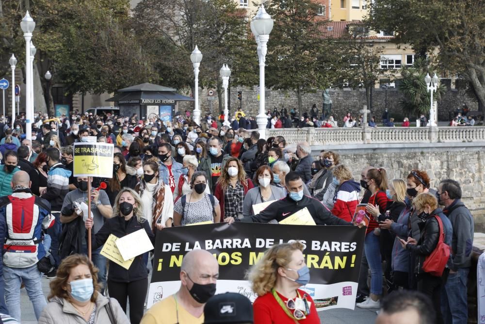 Protesta en Gijón de la hostelería local