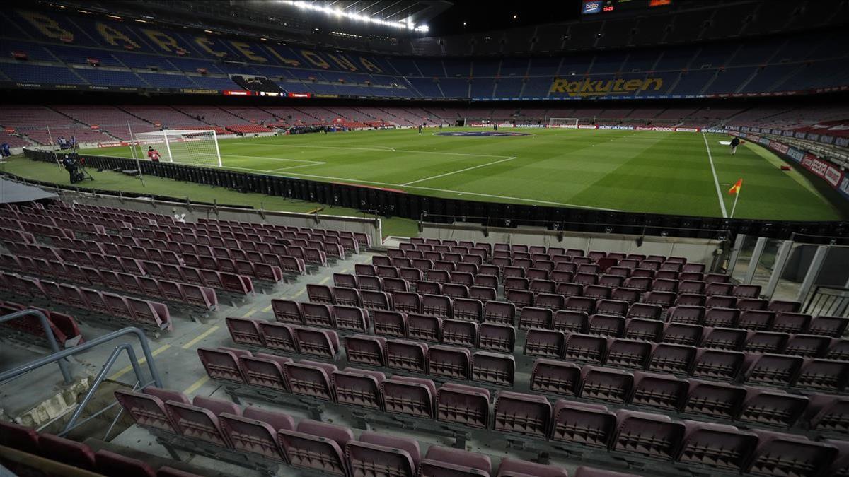 Soccer Football - La Liga Santander - FC Barcelona v Eibar - Camp Nou  Barcelona  Spain - December 29  2020 General view inside the stadium before the match REUTERS Albert Gea