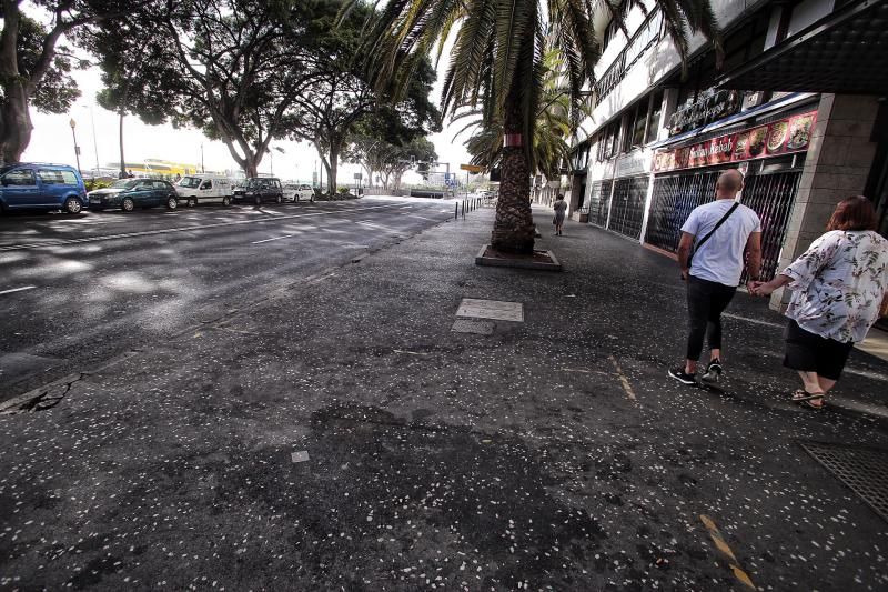 Así quedó la zona de terrazas del atropello múltiple de la Avenida de Anaga