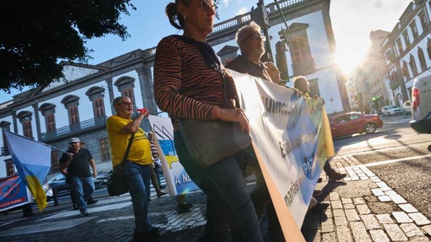 Protest against the militarization of Spain in the capital of Tenerife