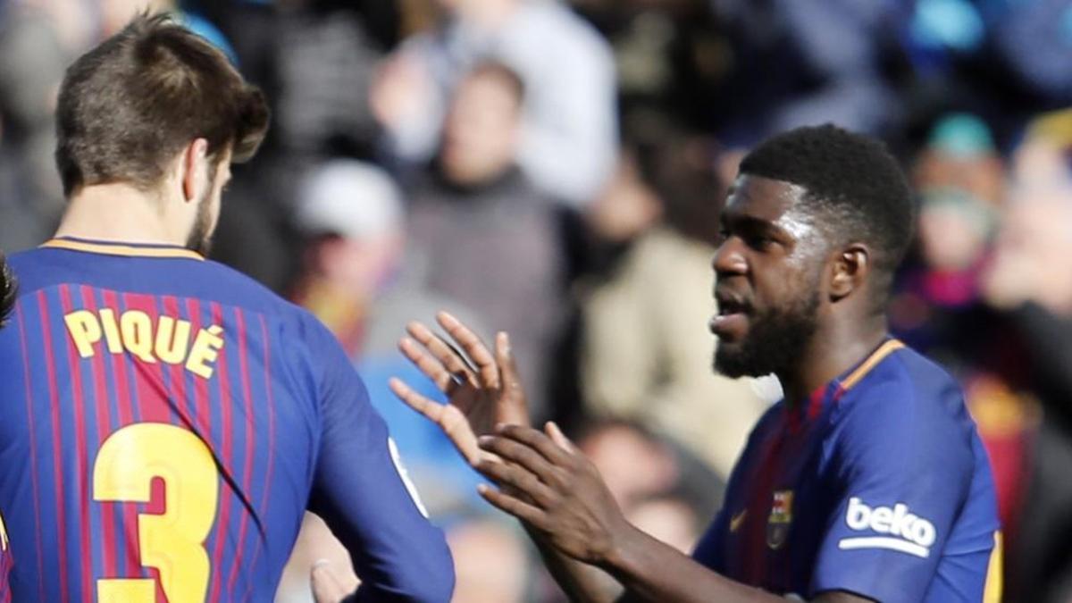 Piqué no ve a Umtiti fuera del Barça